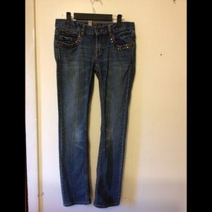 Ted Baker jeans with metal studs accent TB SZ 2